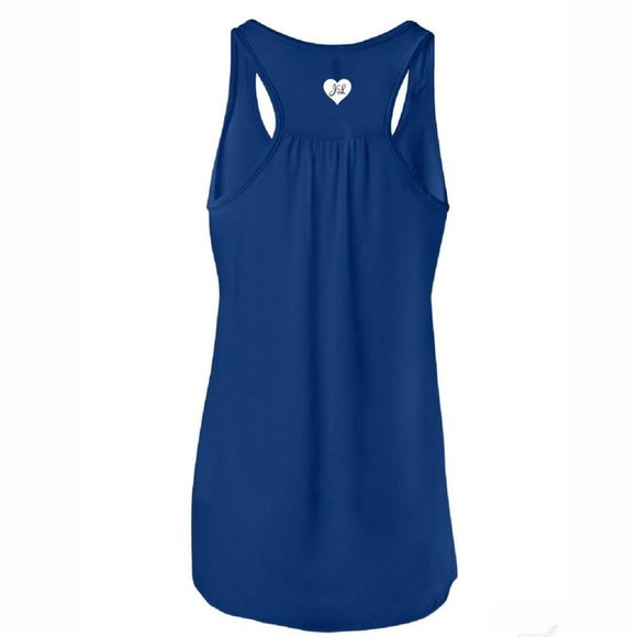 I DON'T SWEAT I SPARKLE WOMENS BLUE TANK - Picture 4 of 4